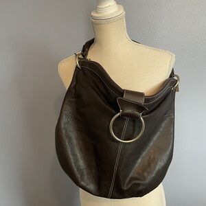 PUNTOTRES BARCELONA Brown Leather Bucket Tote Bag